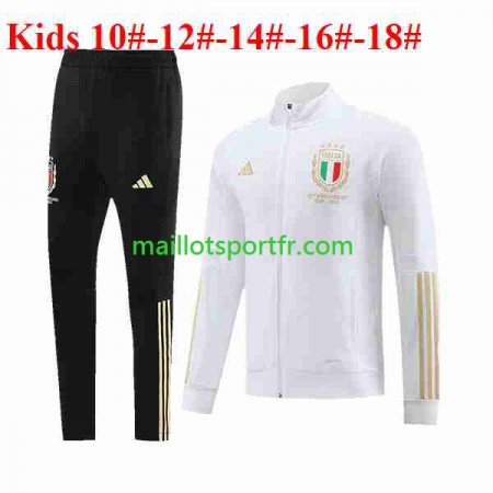 Italie Enfant Ensemble Sweat d'entrainement Blanc 2023/24